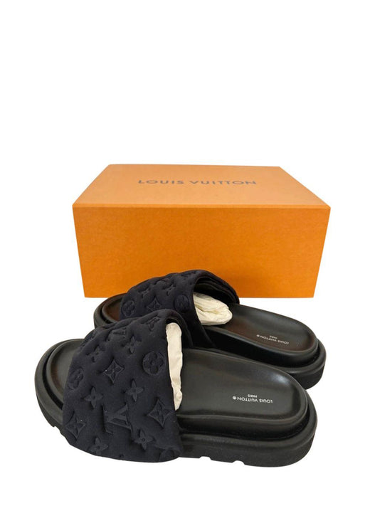 Louis Vuitton Black Pool Pillow Mules