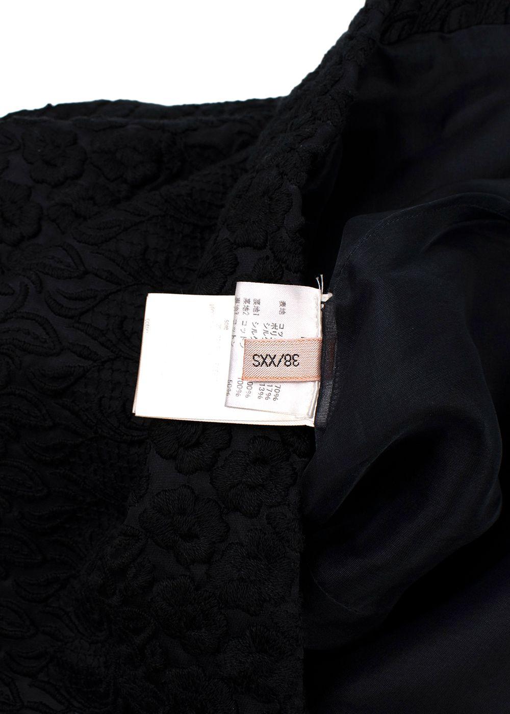Giambattista Valli Black Cloque Strapless Mini Dress