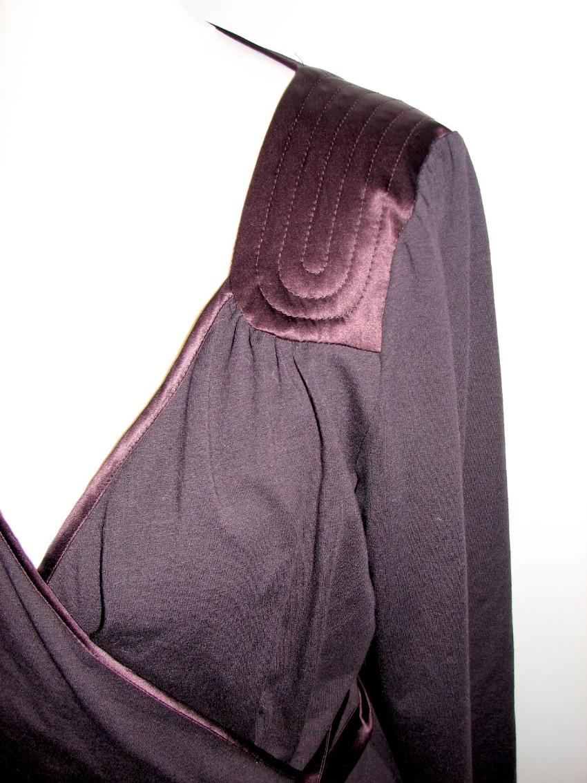Alberta Ferretti purple wrap dress