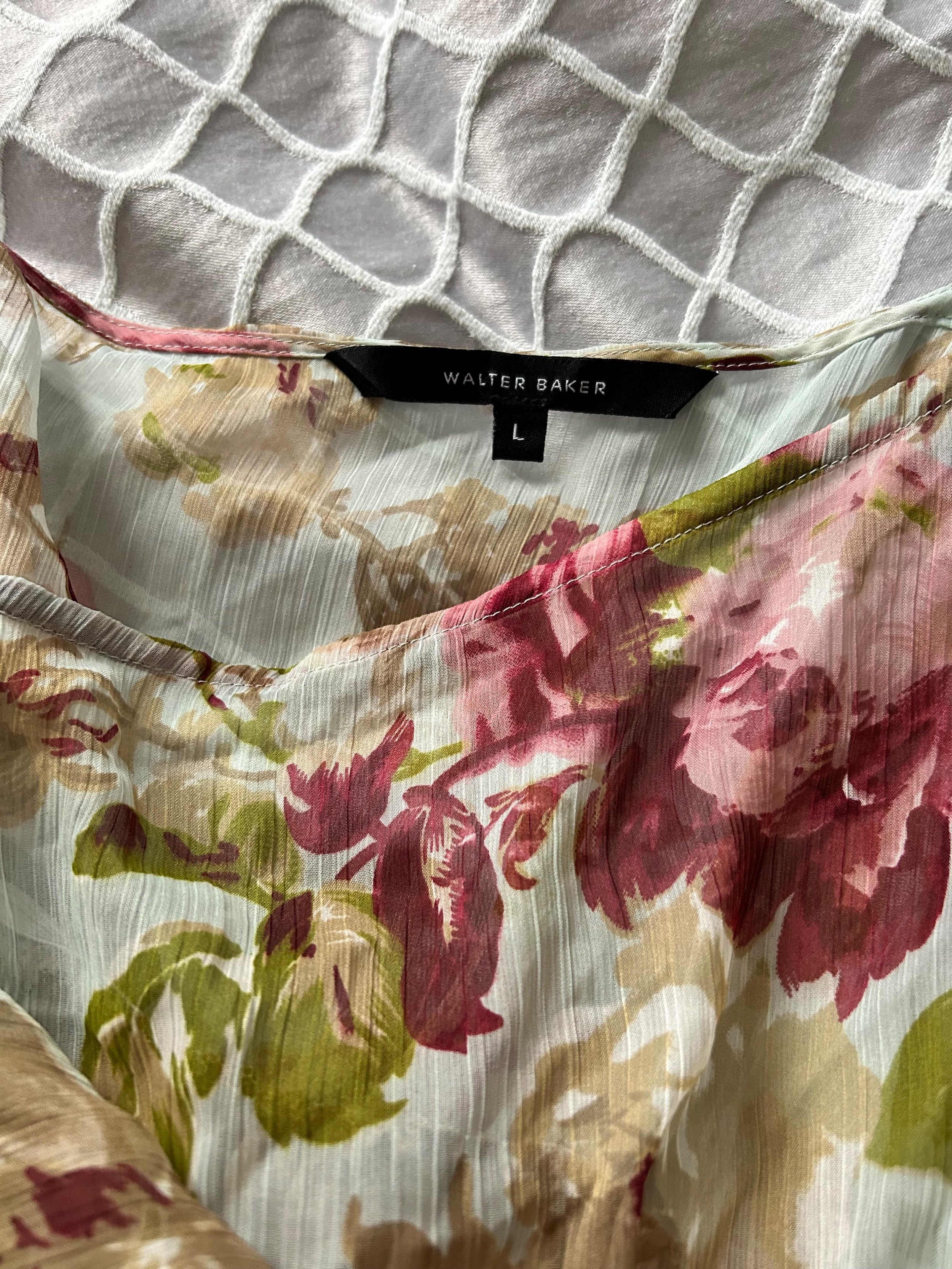 Walter Baker Floral One Shoulder Blouse