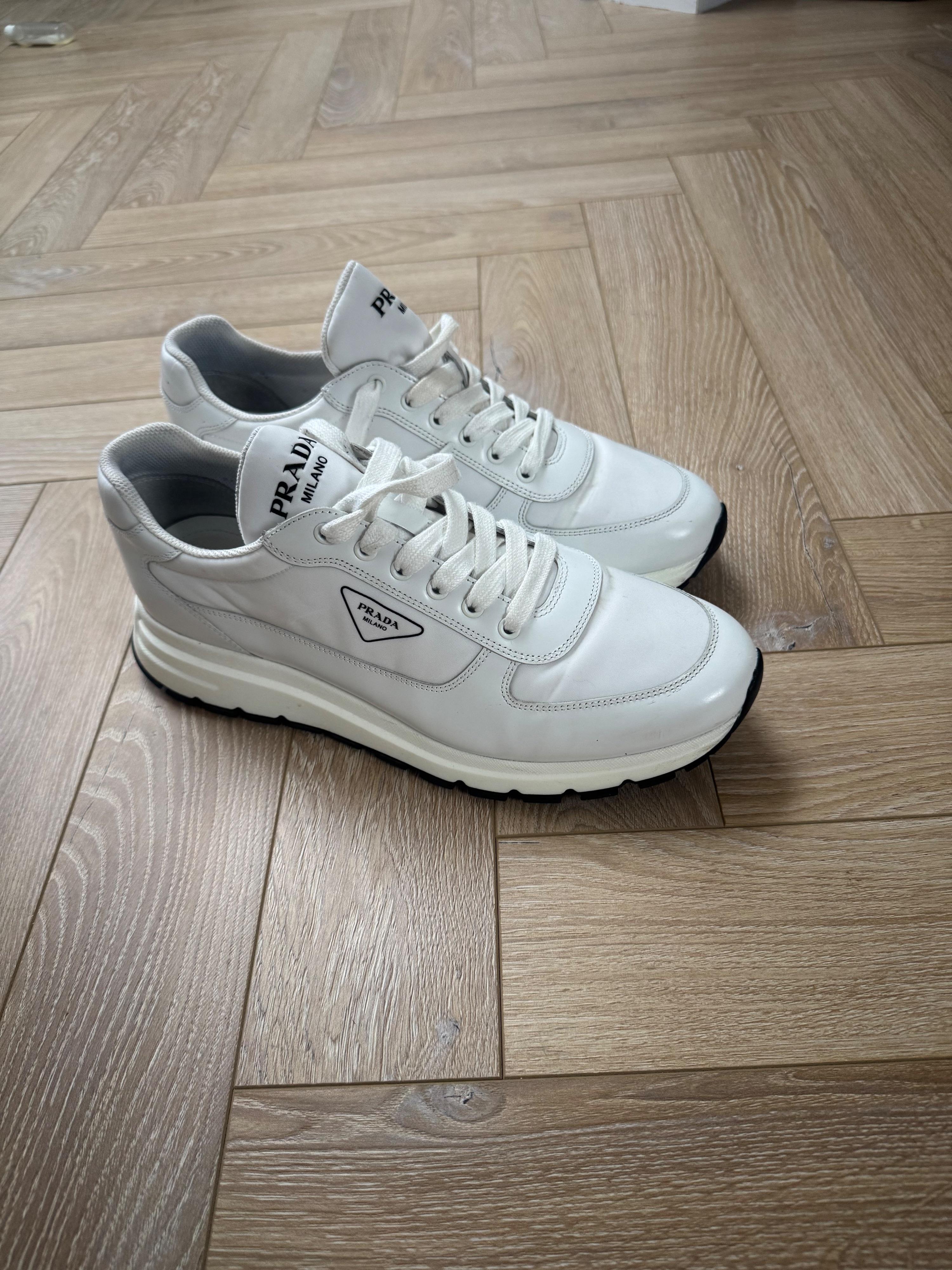 Prada Men's White Leather Trainers
