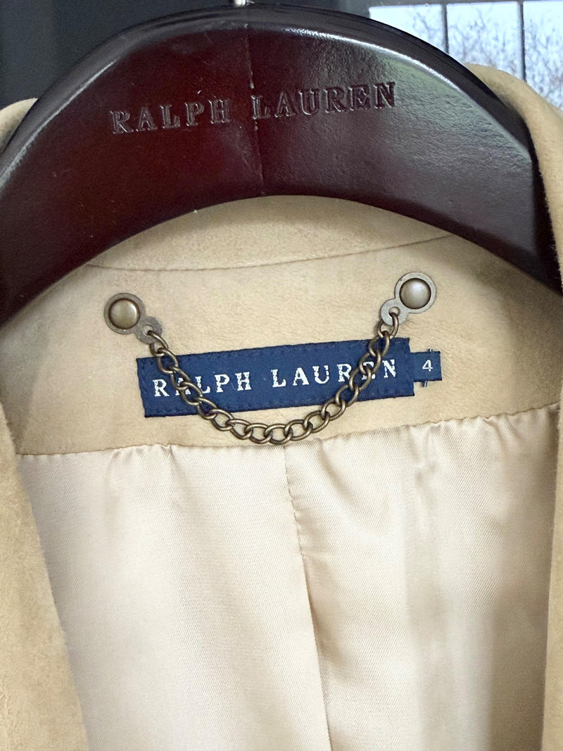 Ralph Lauren Beige Suede Blazer