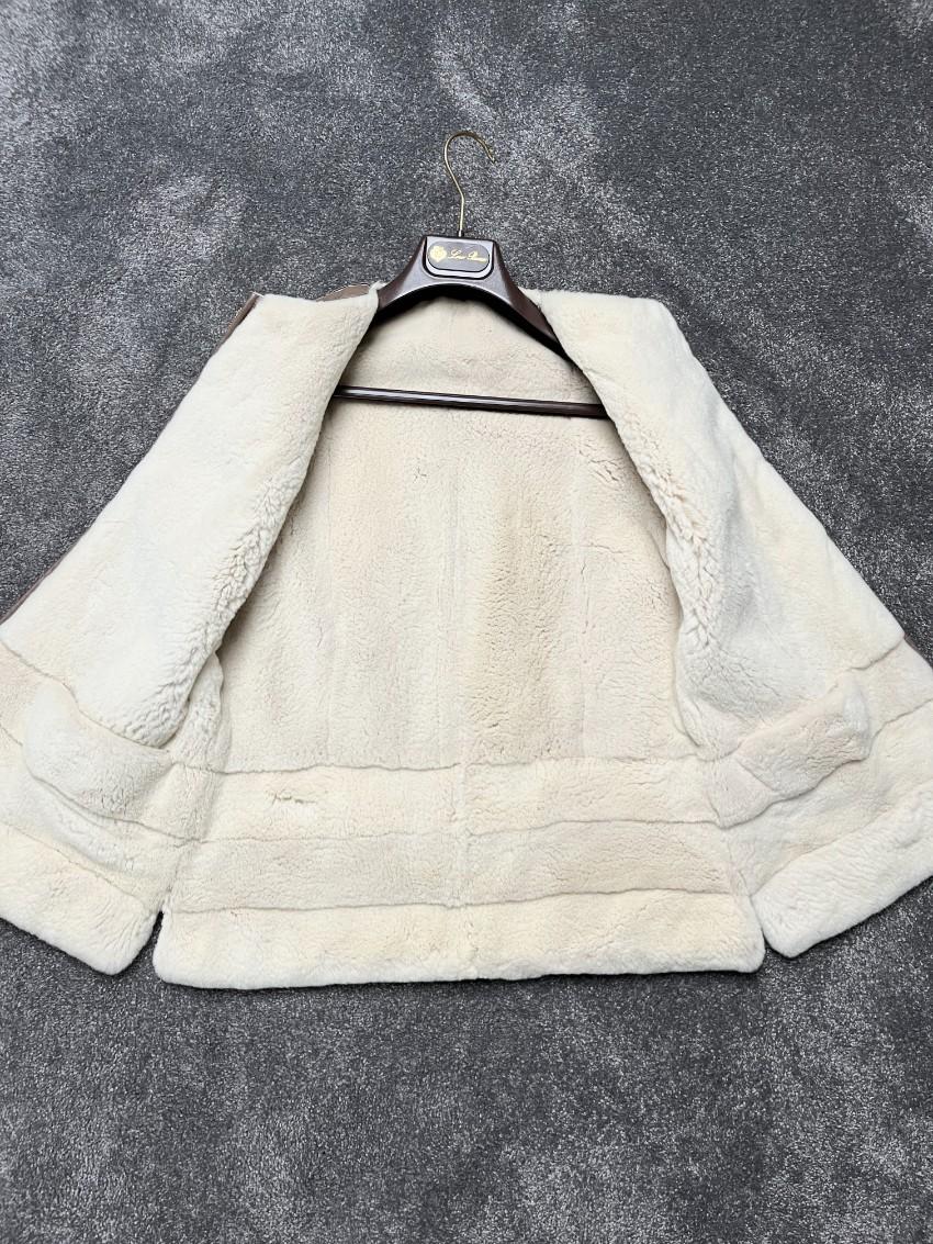 Loro Piana Cream Nylon & Shaved Mink Gilet