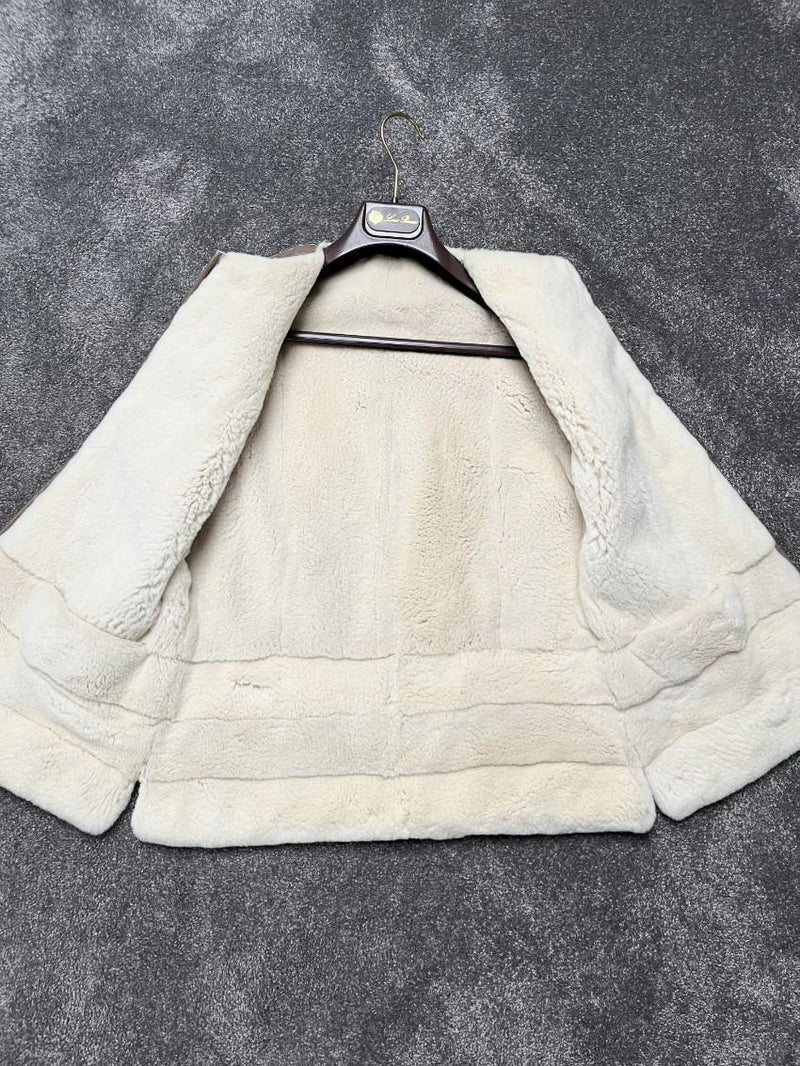 Loro Piana Cream Nylon & Shaved Mink Gilet