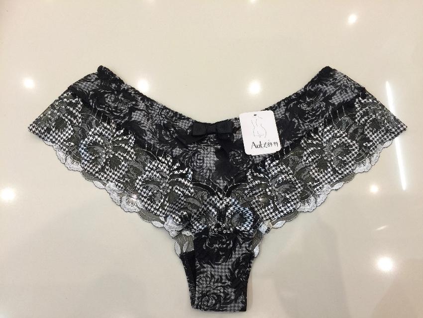 Aubade Embroidered Houndstooth Underwired Bra & St Tropez Set