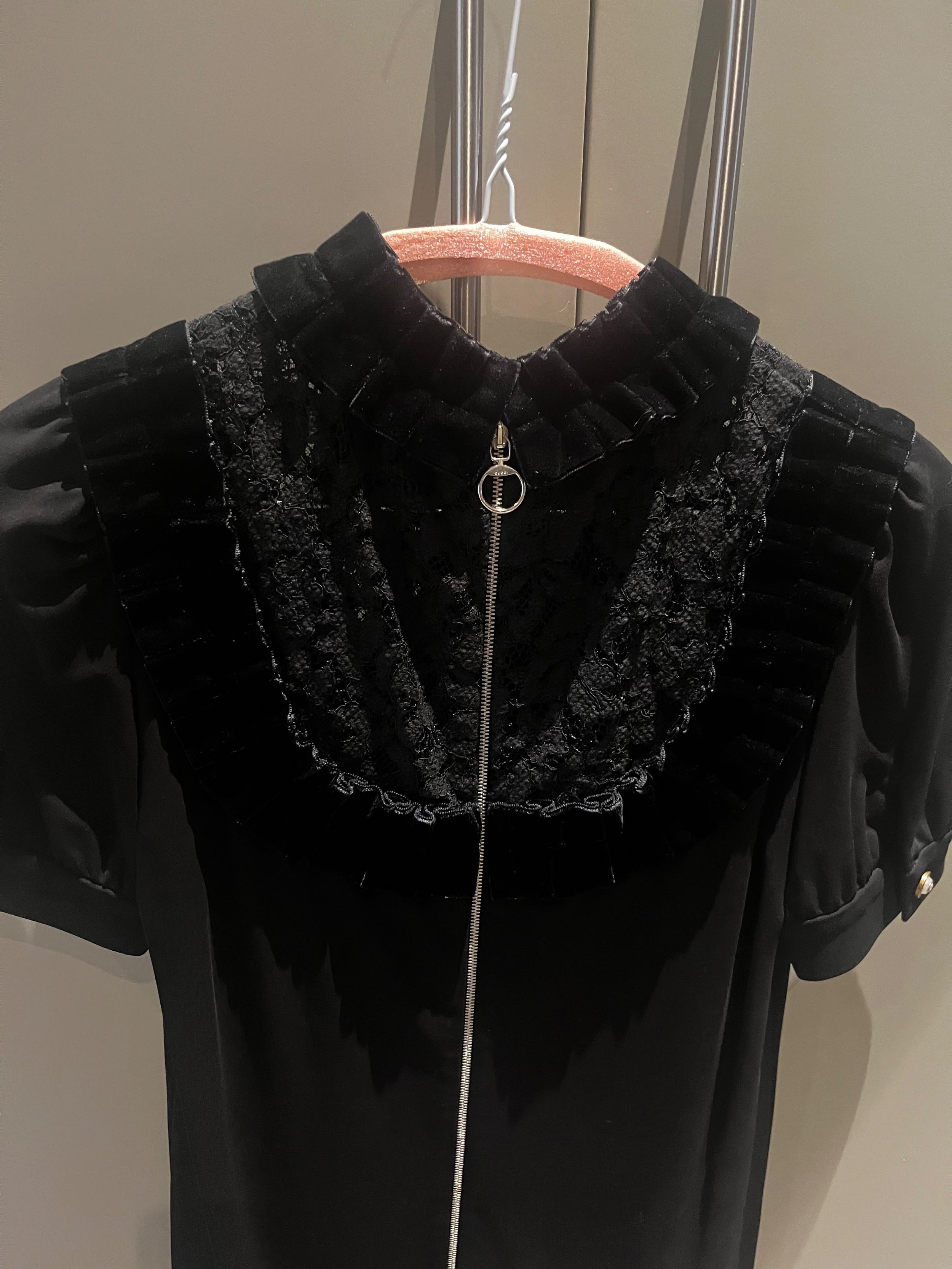Gucci Black Bow Detail Mini Dress