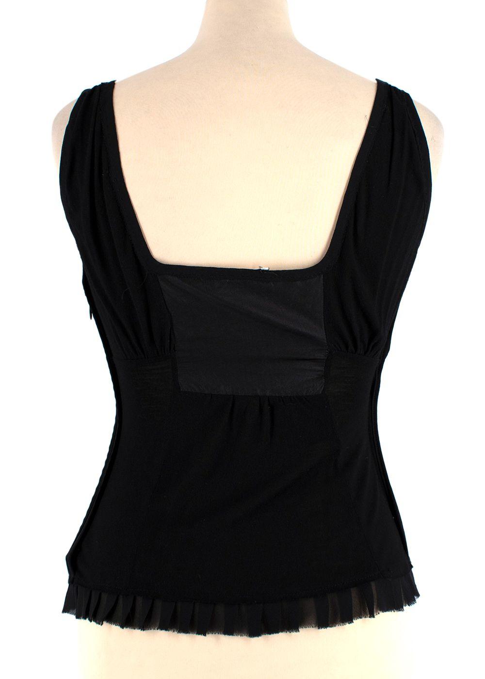 Costume National Black Vest Top