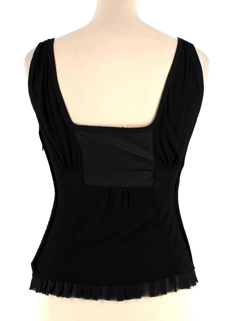 Costume National Black Vest Top
