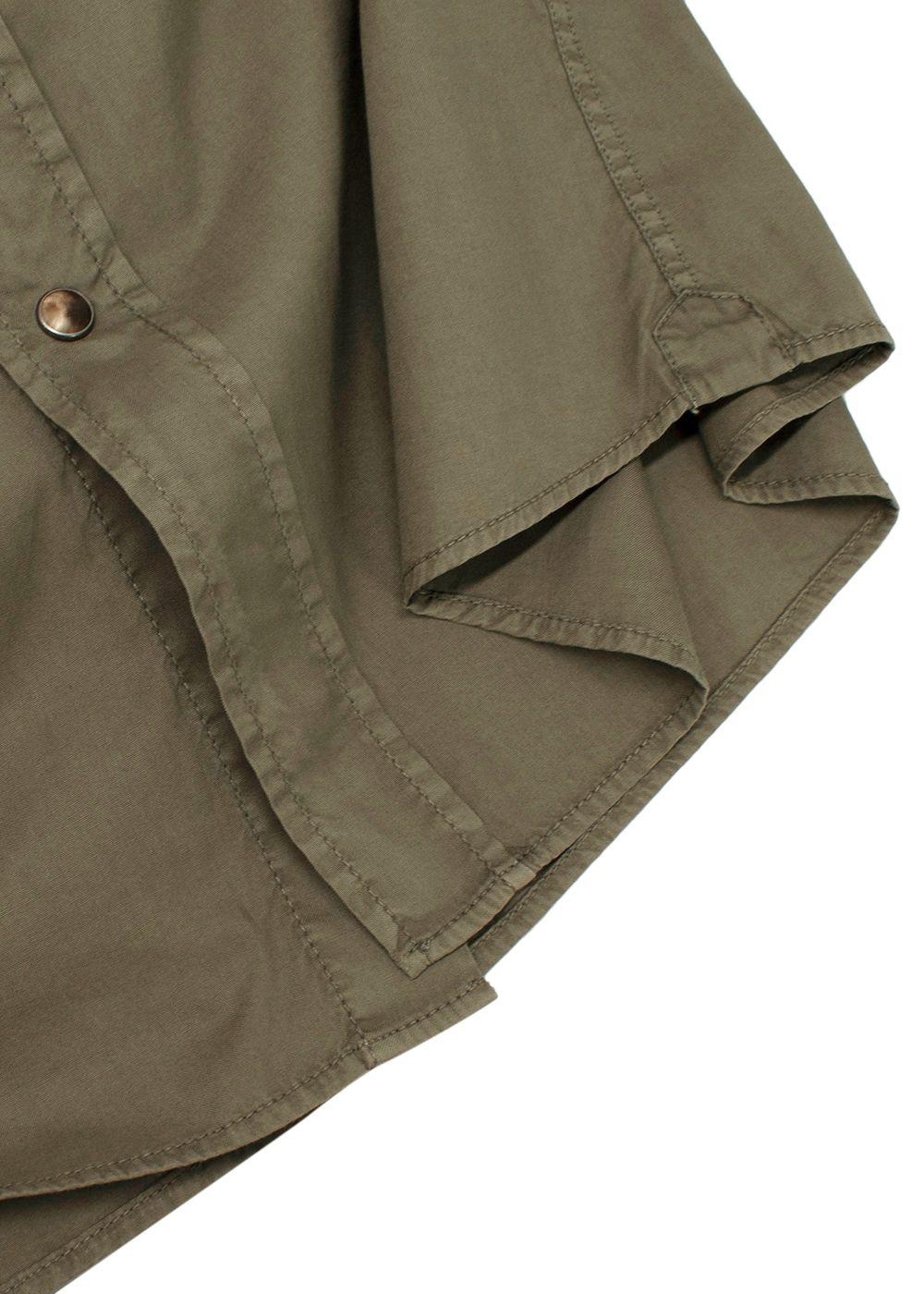Brunello Cucinelli Khaki Cotton Button-down Shirt