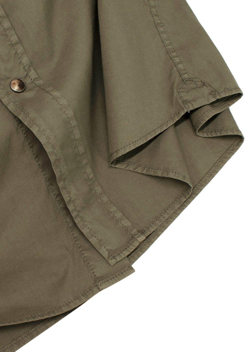 Brunello Cucinelli Khaki Cotton Button-down Shirt