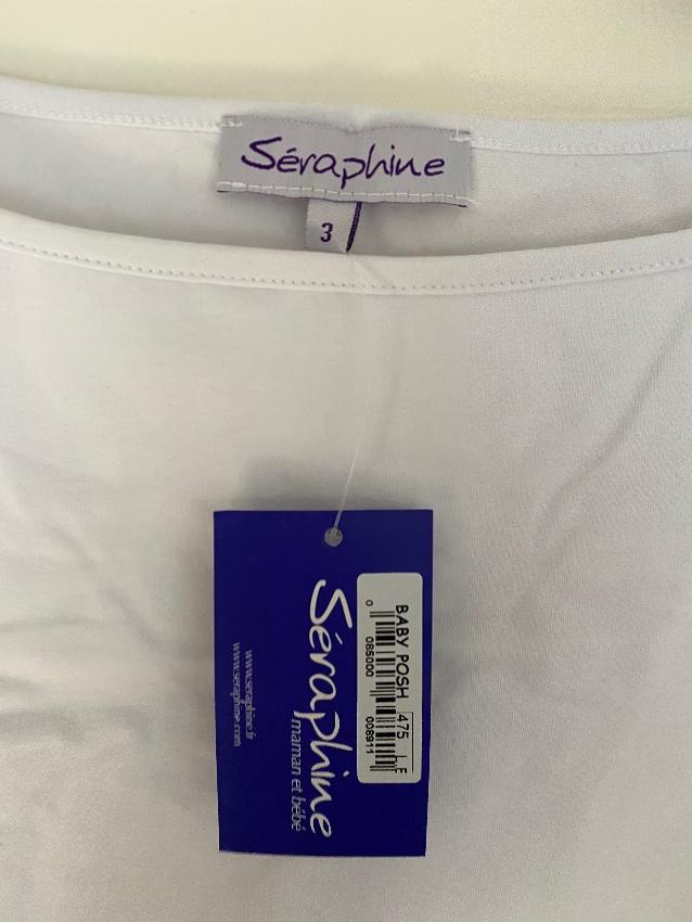 Seraphine maternity white ruched top