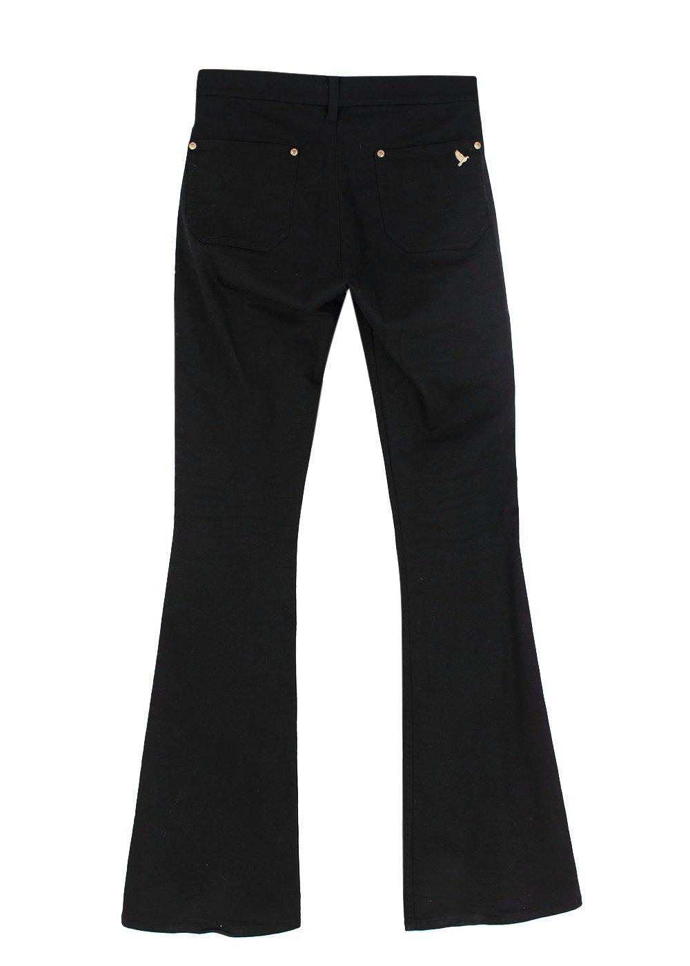 Black MIH Flared Denim Jeans