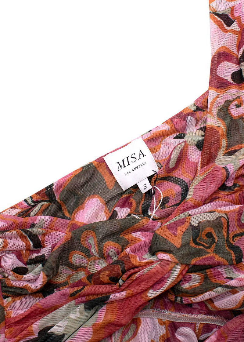 Misa Los Angeles Floral Resort Batik Mesh Alethea Dress