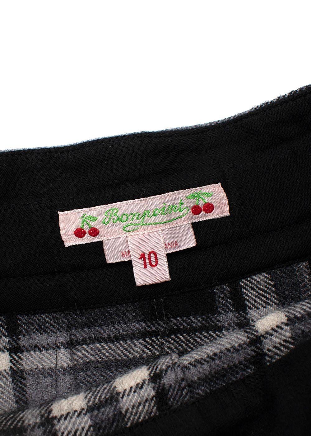 Grey Wool Box Pleated Skirt