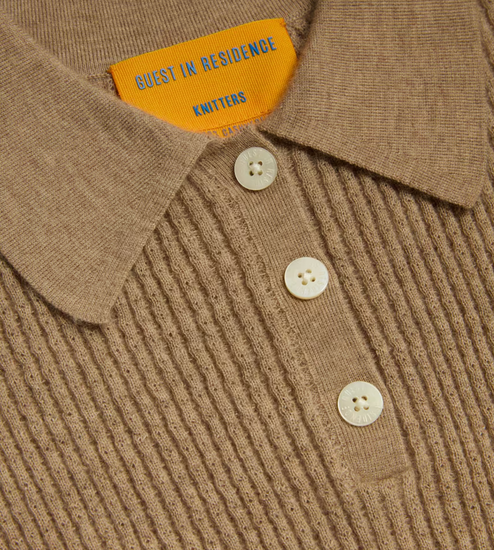 Guest In Residence Cashmere Shrunken Polo Shirt