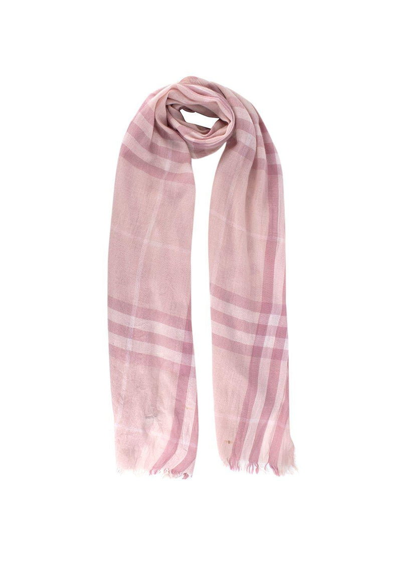 Burberry Pink Check Scarf