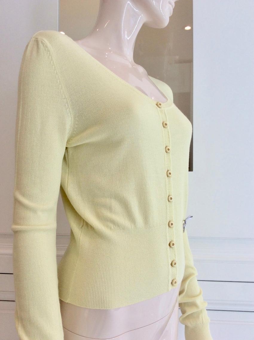Blumarine Lemon Yellow Cardigan