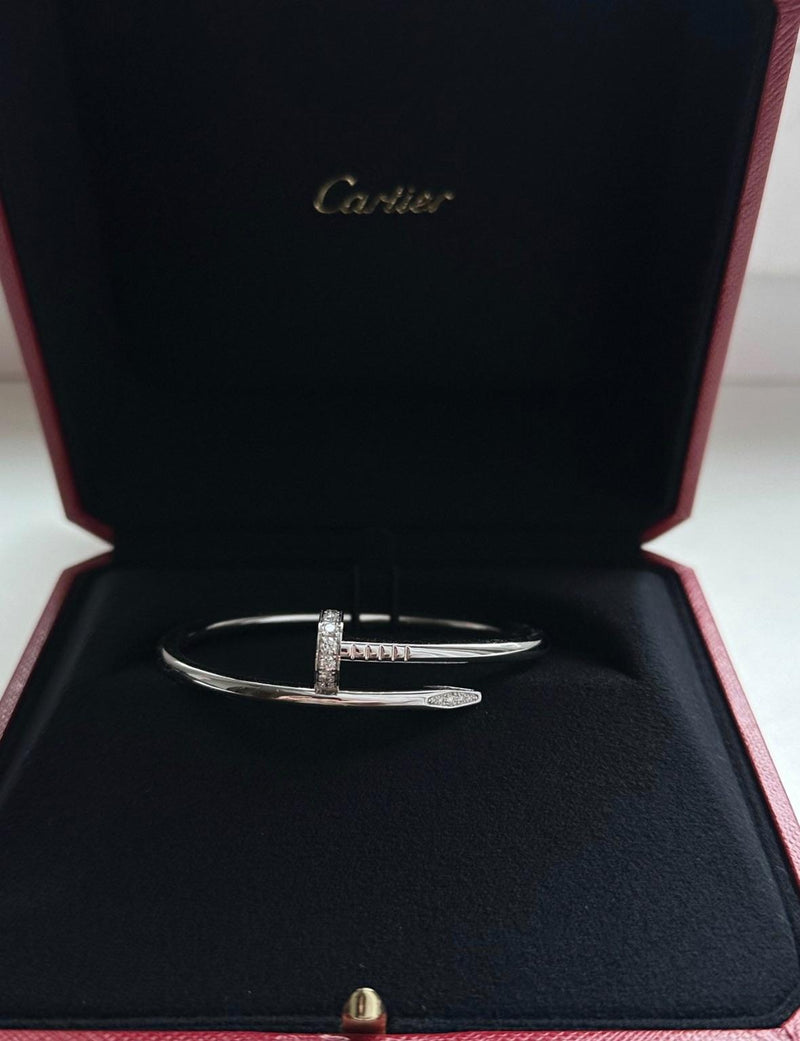 White Gold Diamond Set Juste Un Clou Bracelet