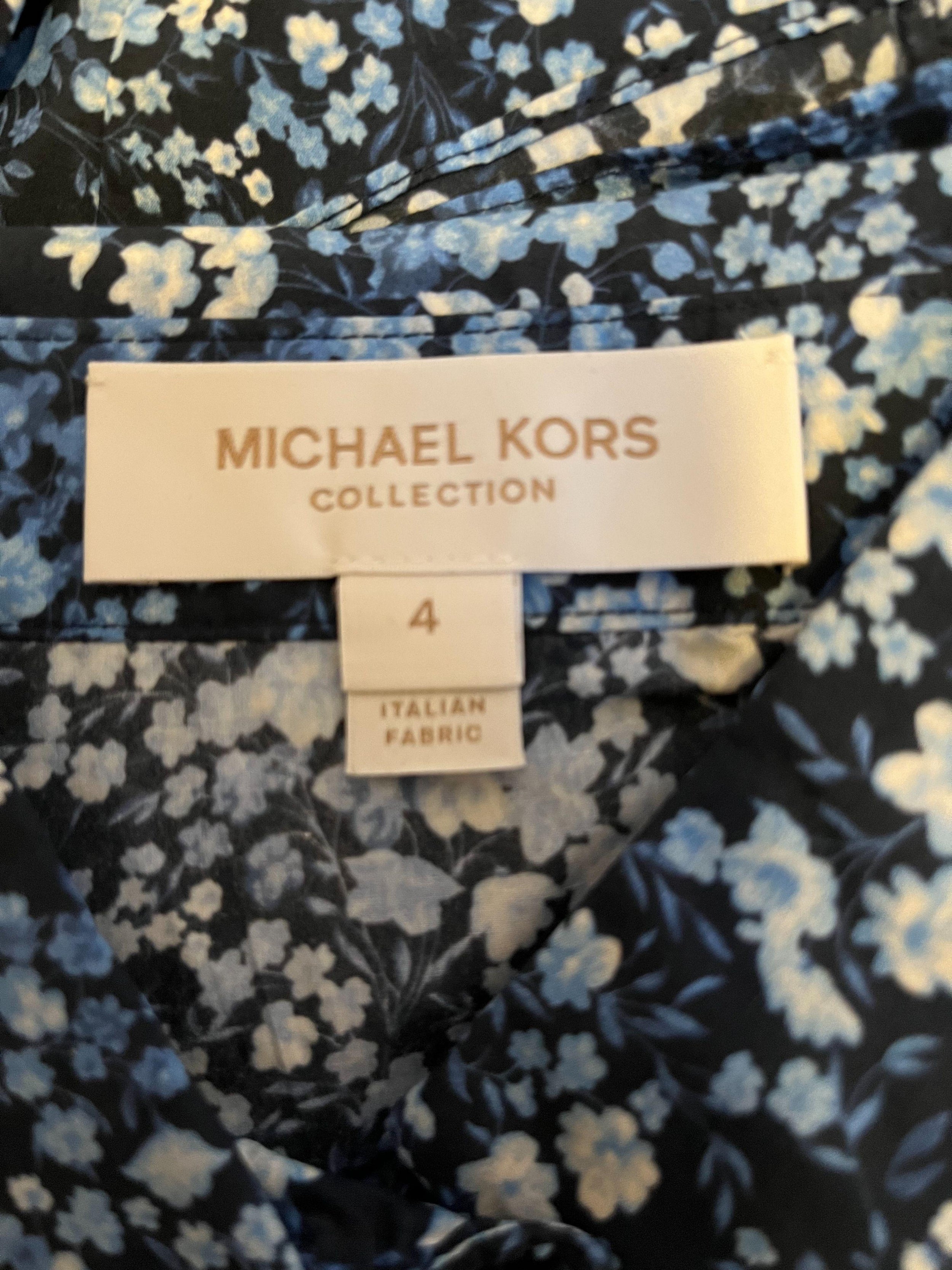 Collection blue ditzy floral shirt-waister dress