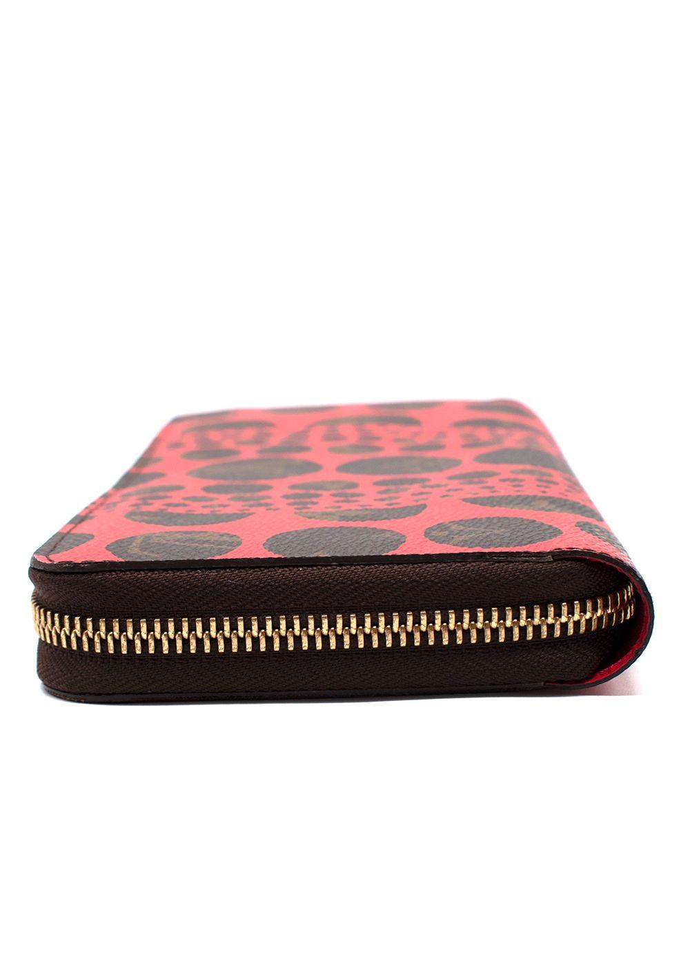Louis Vuitton Red Monogram Kusama Pumpkin Dots Zippy Wallet
