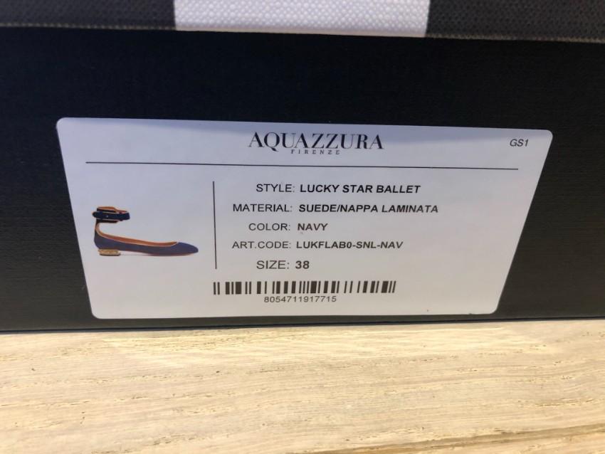 Aquazzura Lucky Star embellished suede ballet flats