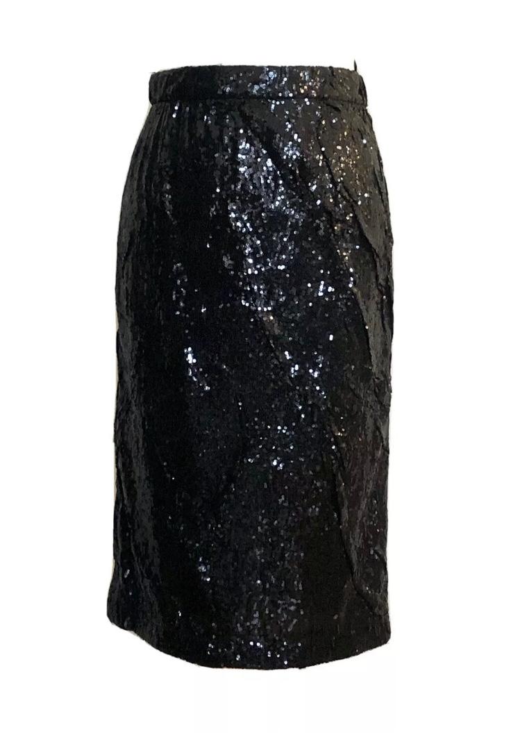 No.21 Black Sequin Pencil Skirt