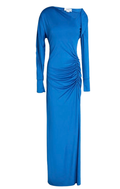 Victoria Beckham Blue Jersey Gown