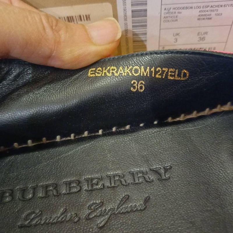 Burberry Pink Leather Espadrilles