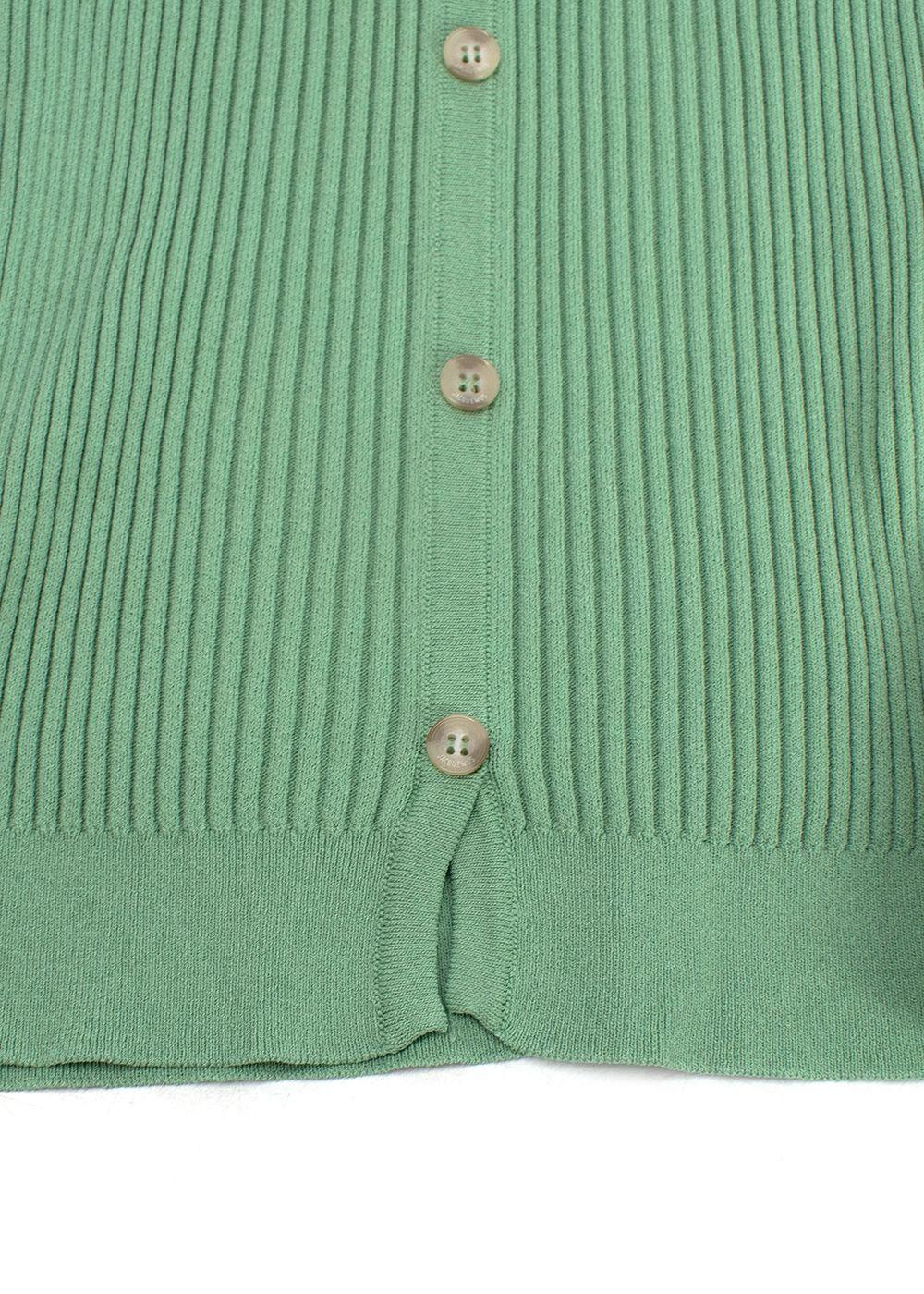 Jacquemus Sage Green Tordu Cold Shoulder Cardigan