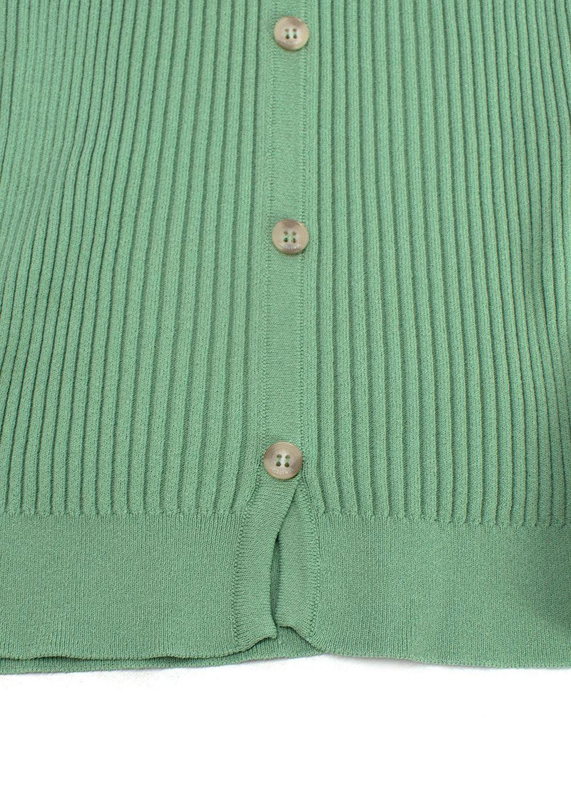 Jacquemus Sage Green Tordu Cold Shoulder Cardigan