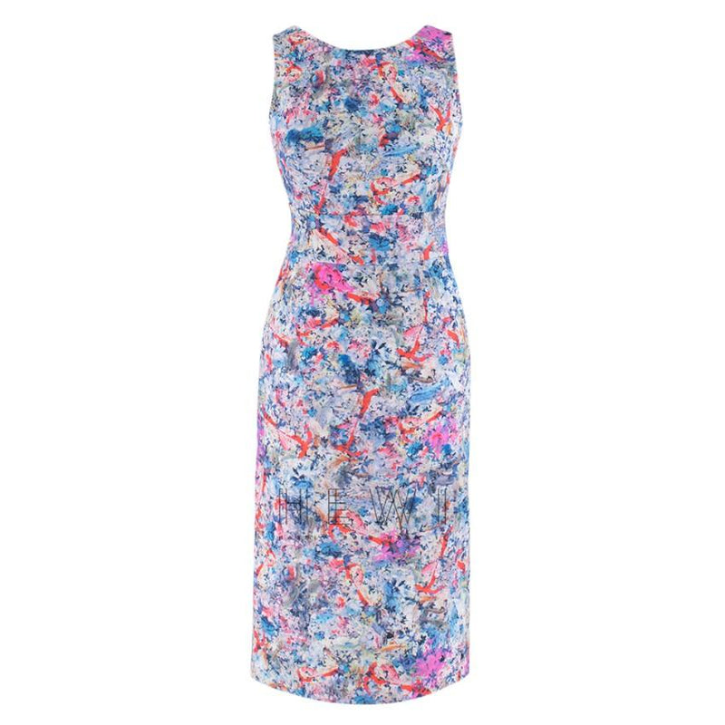 Erdem Floral Print Cut Out Midi Dress