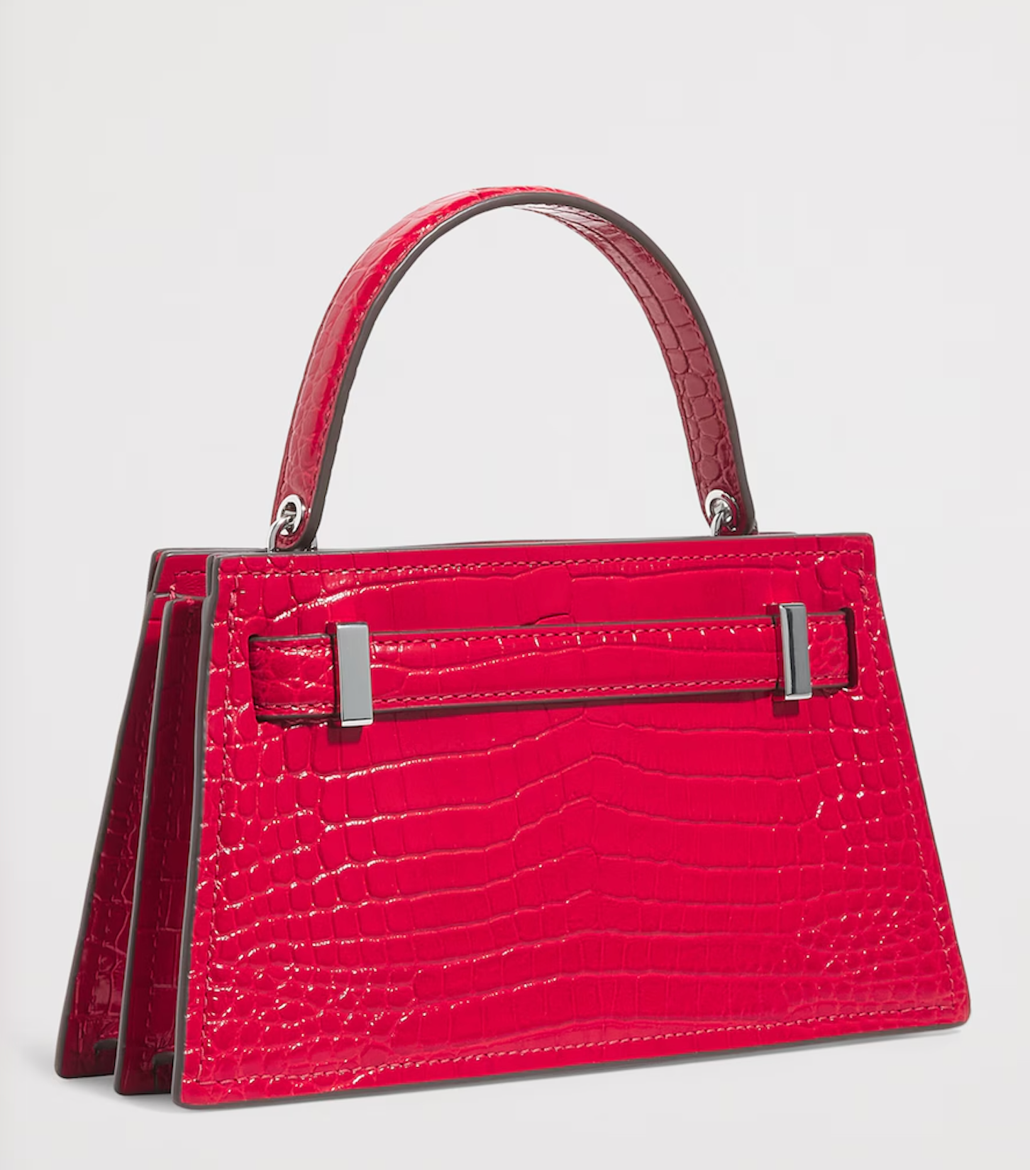 Tory Burch Mini Croc Leather Lee Radziwill Top-Handle Bag