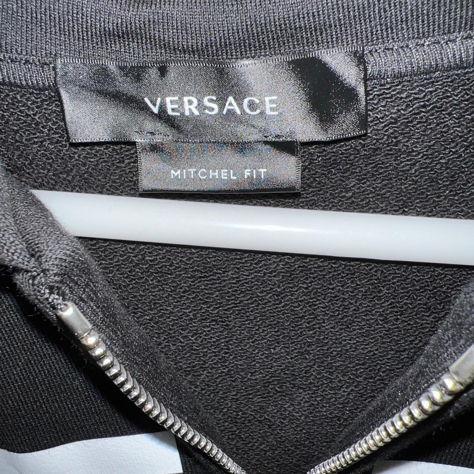Logo Printed Zip Up Black Cotton Hoodie