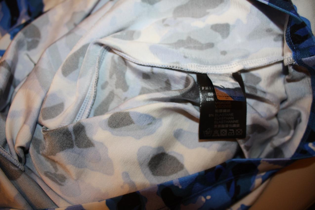 Philipp Plein Blue Animal Print Dress