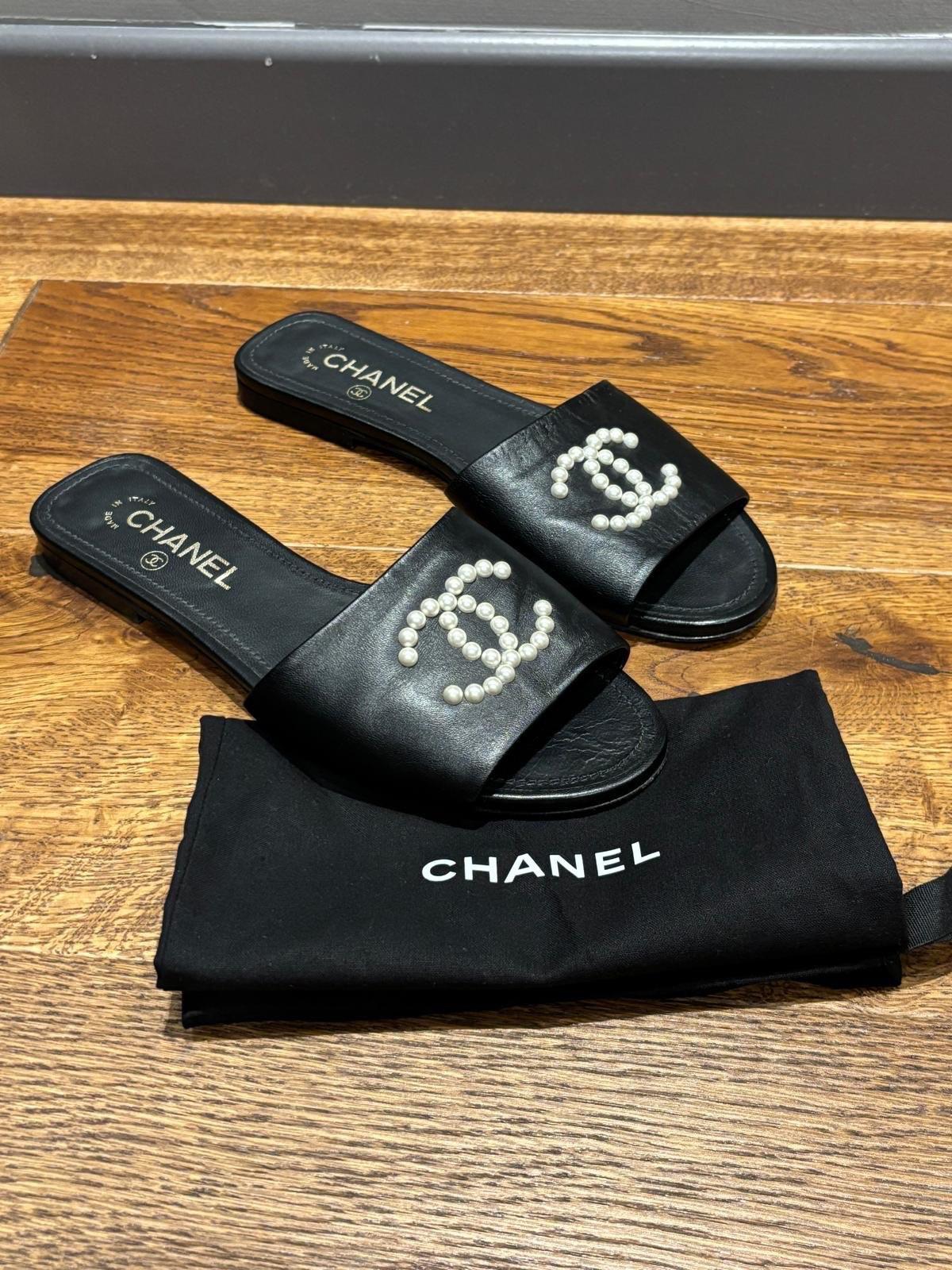 Chanel Embellished CC Slides