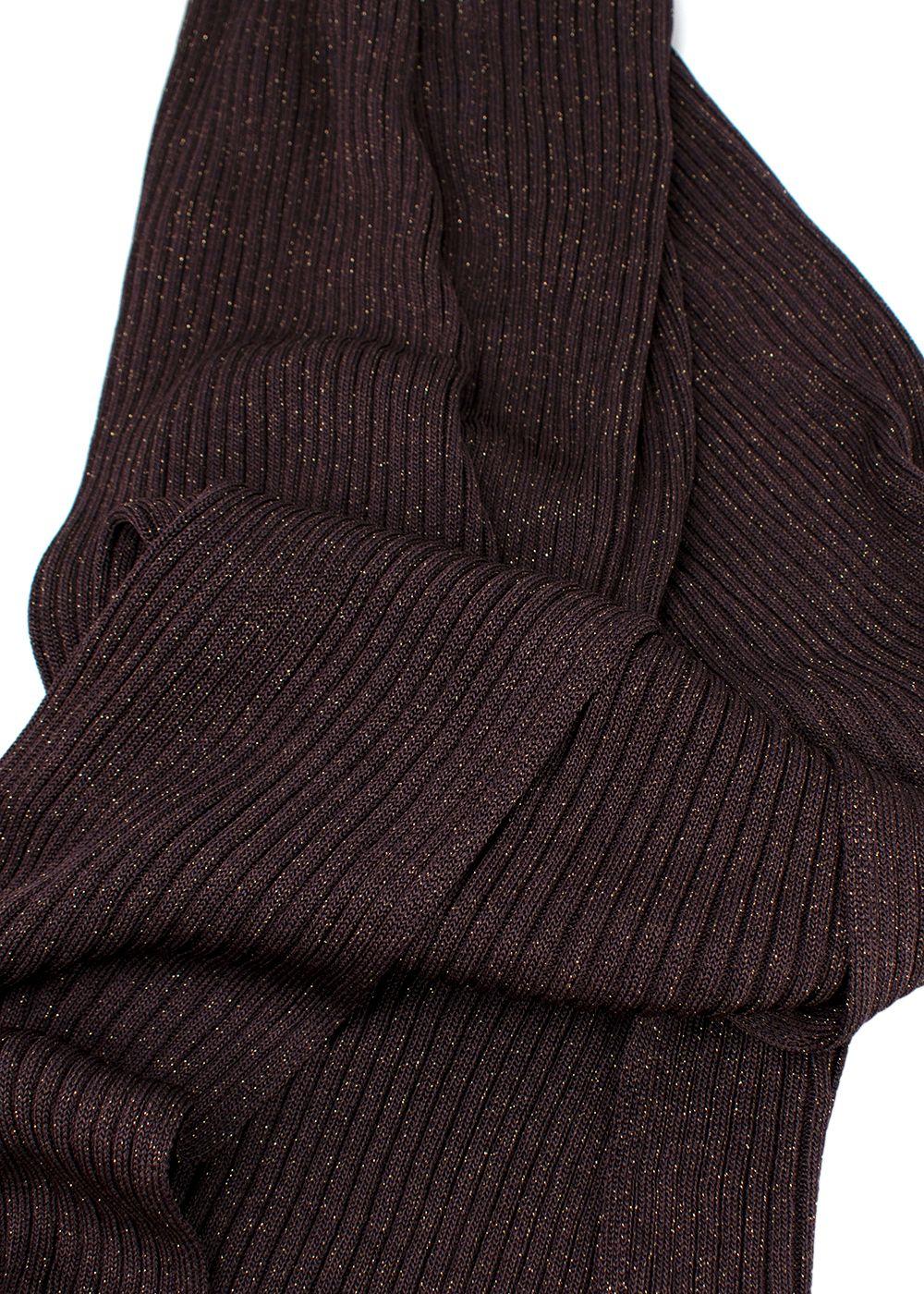 Aya Muse Brown Ribbed Maxi Skirt