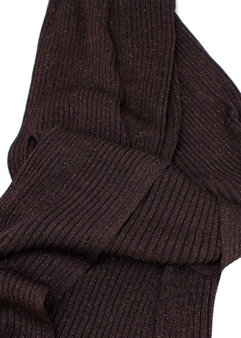 Aya Muse Brown Ribbed Maxi Skirt