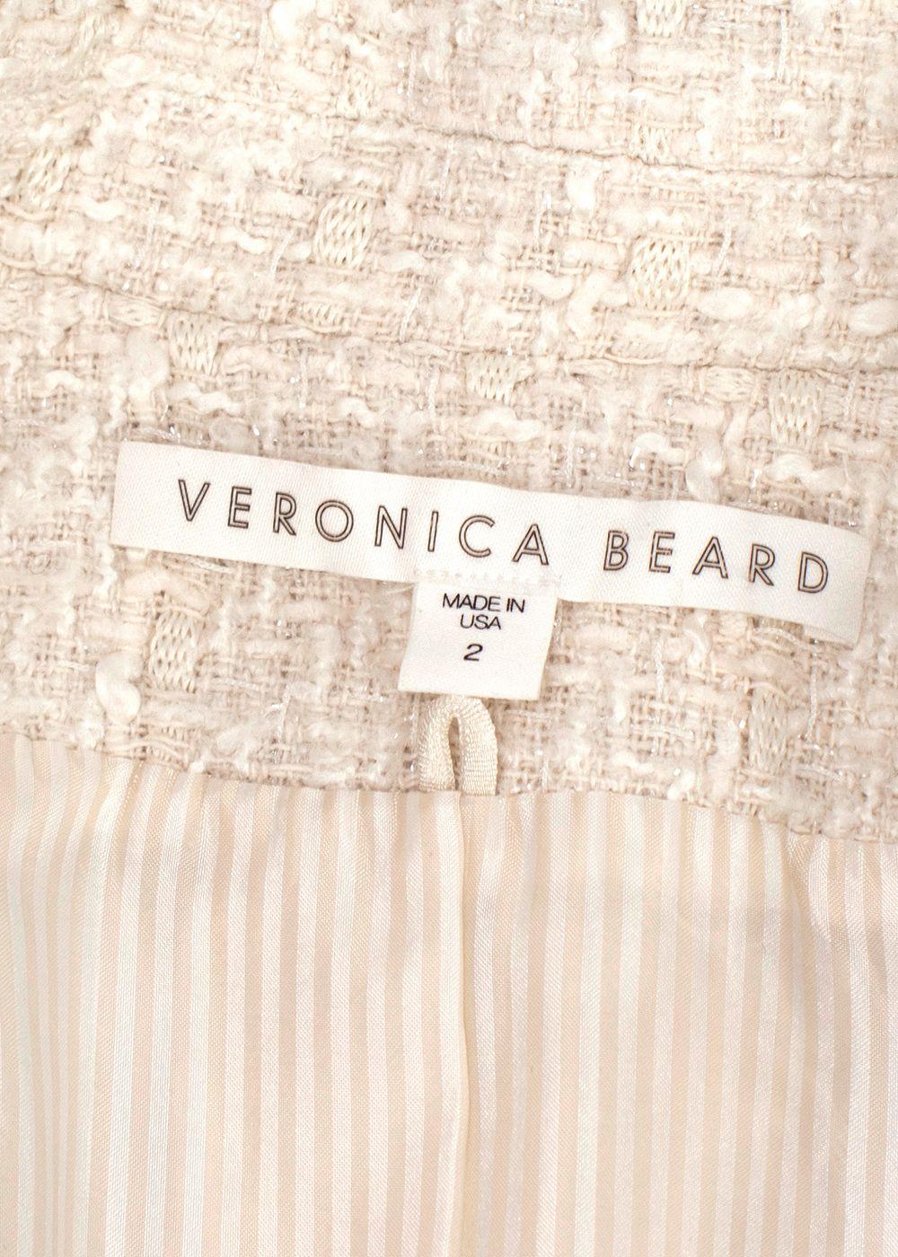 Veronica Beard Ivory Tweed Blazer