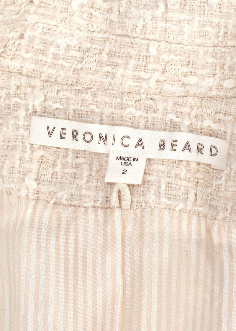 Veronica Beard Ivory Tweed Blazer