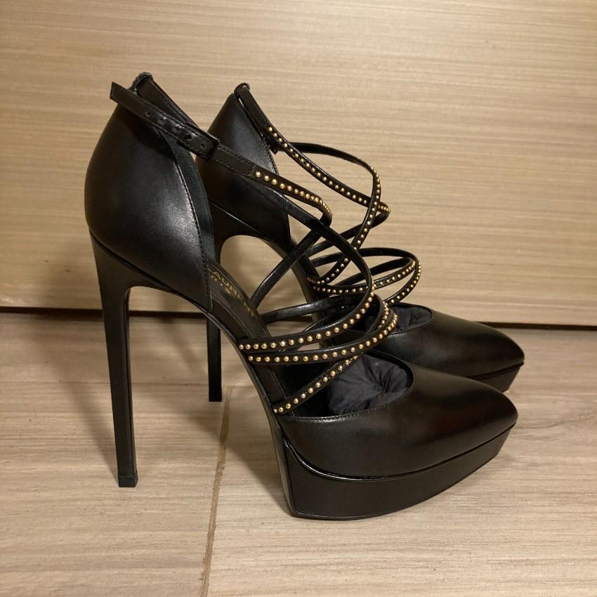 Saint Laurent Janis Studded Wrap Sandals