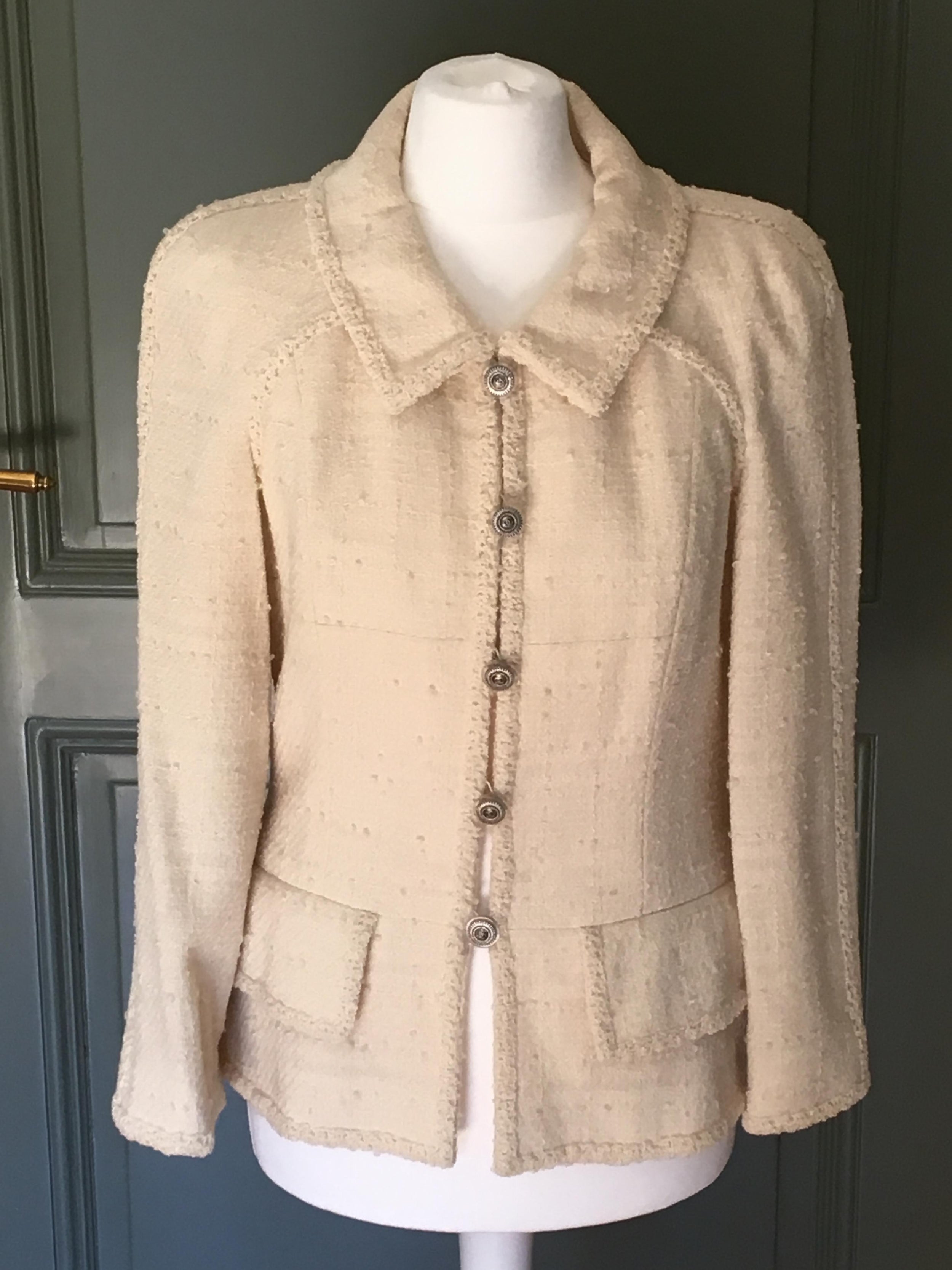Chanel Cream Tweed Jacket