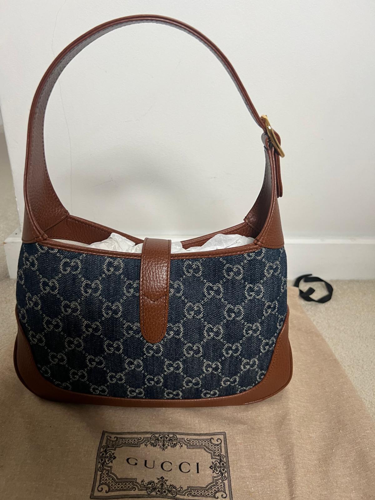Gucci Medium Denim Jackie O Bag