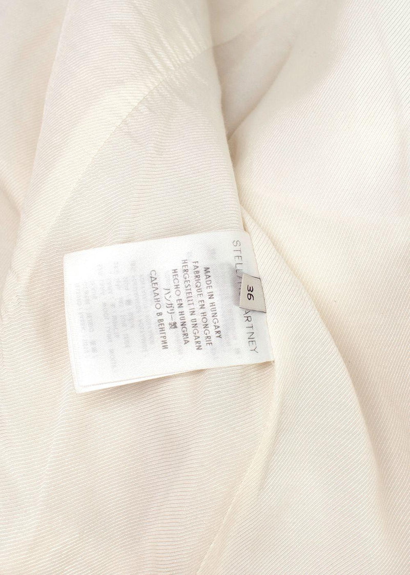 Cream Wool Blend Single Breasted Blazer