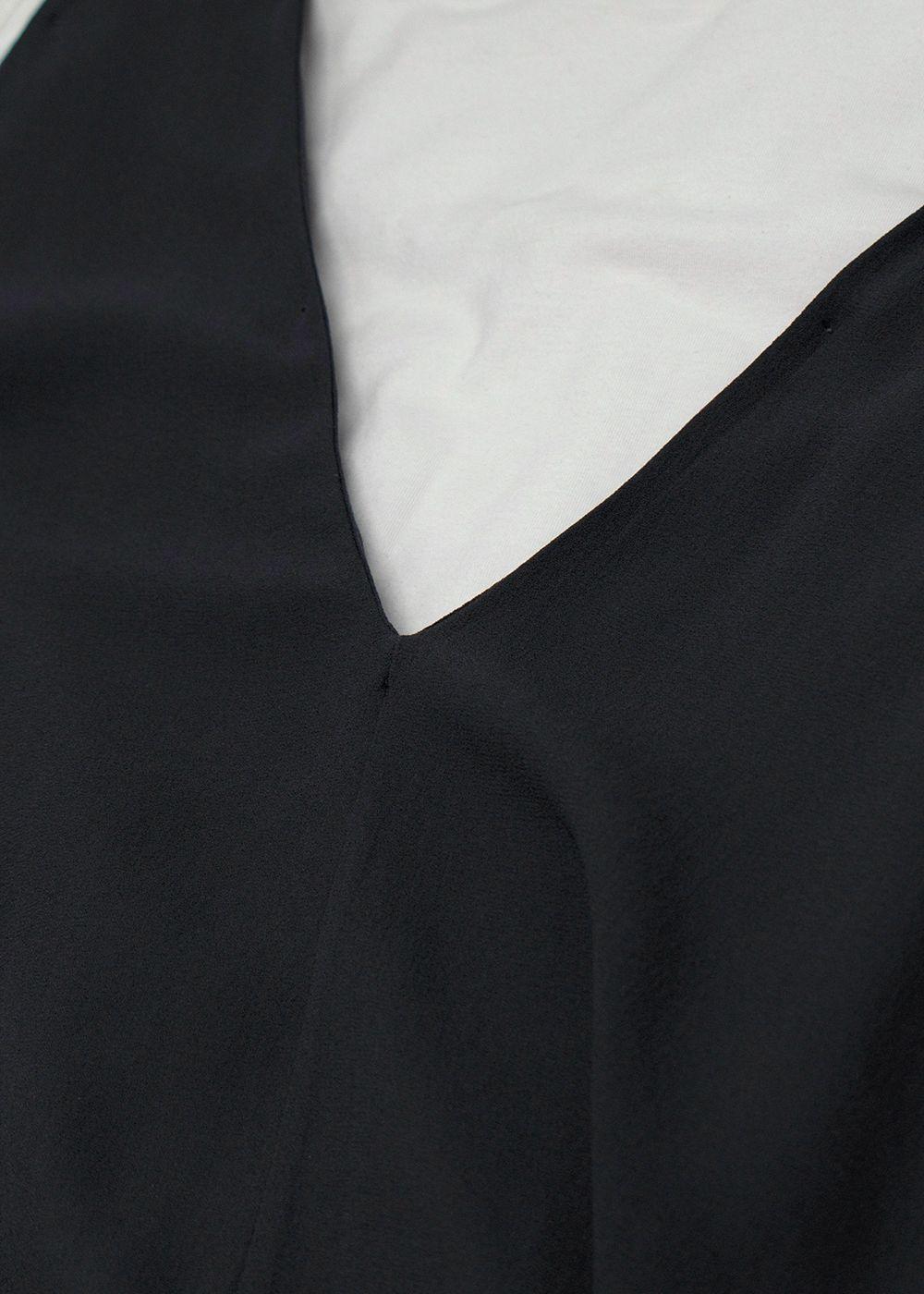 Brunello Cucinelli Double Layer White and Grey Crepe Dress