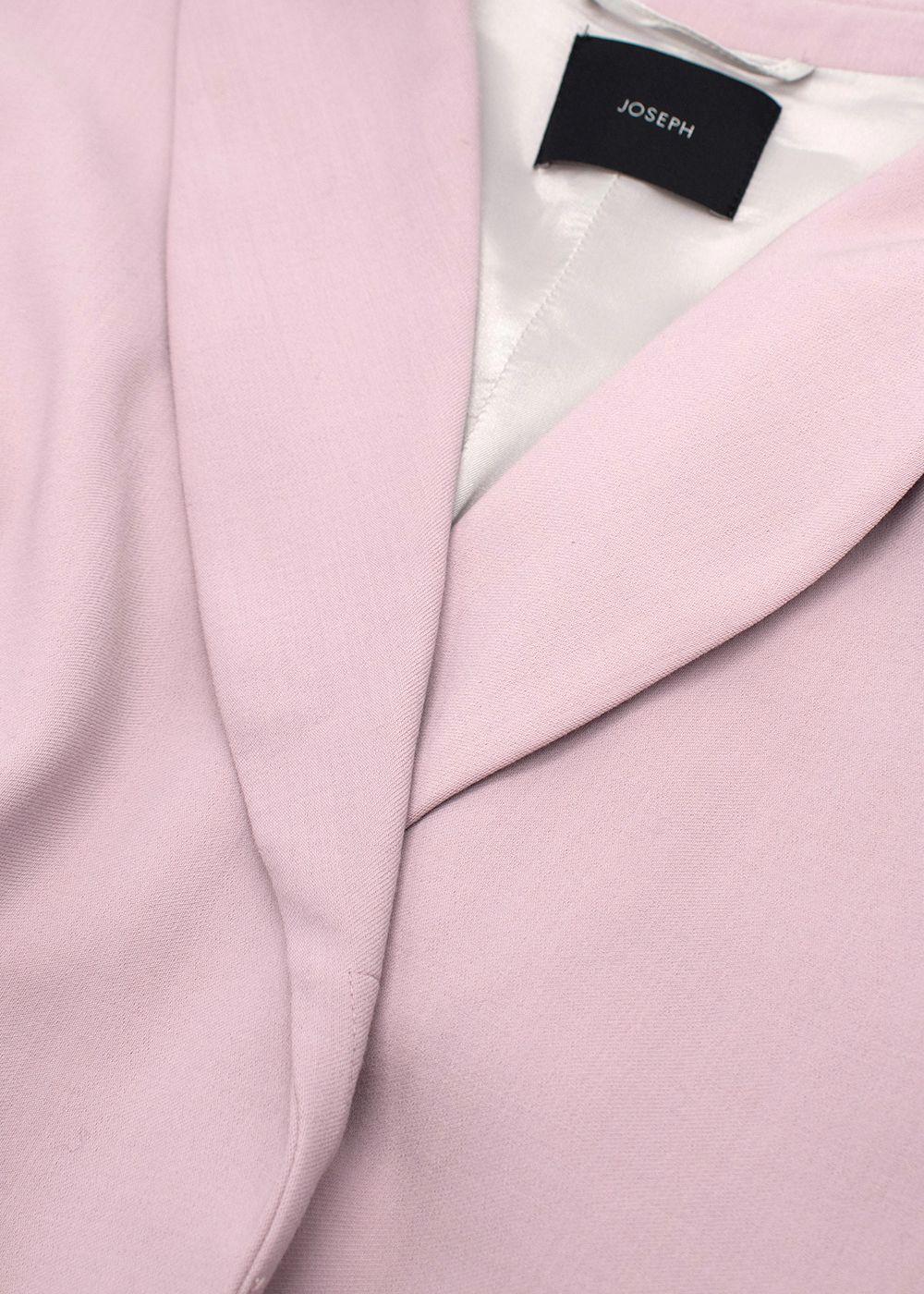 Joseph Pink  Belted Wool-Blend Blazer