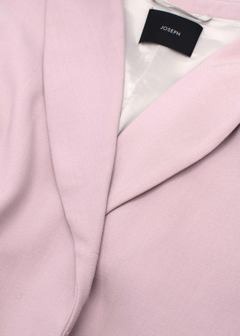 Joseph Pink  Belted Wool-Blend Blazer