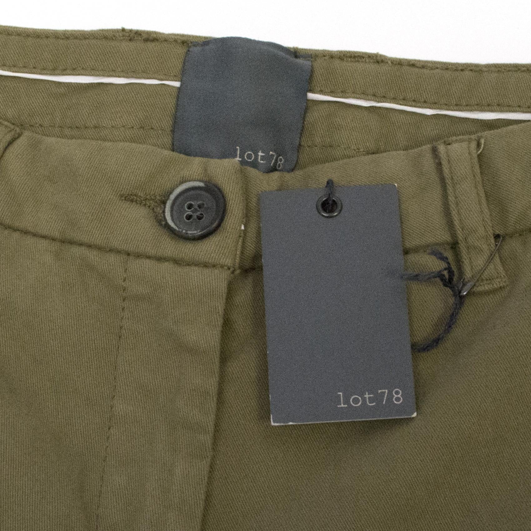 Lot 78 Khaki Moss Green Chino Trousers