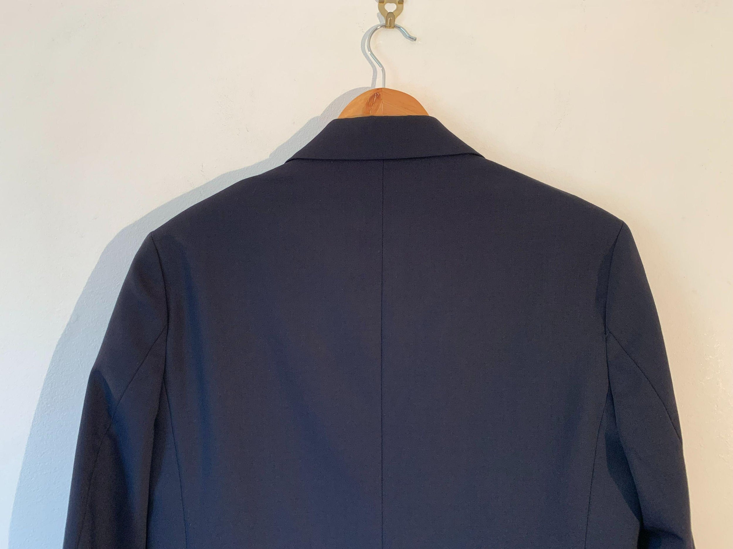 Blue Wool Blend Tailored Jacket