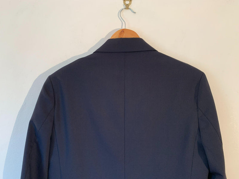Blue Wool Blend Tailored Jacket