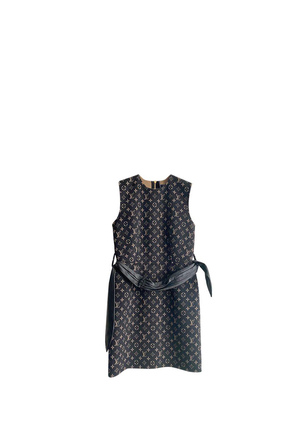 Monogram Belted Shift Dress